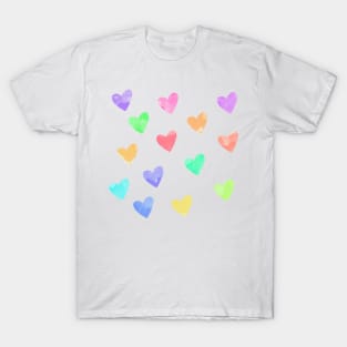 Multicolor Hearts Sticker Pack T-Shirt